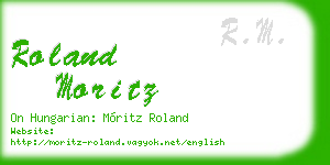 roland moritz business card
